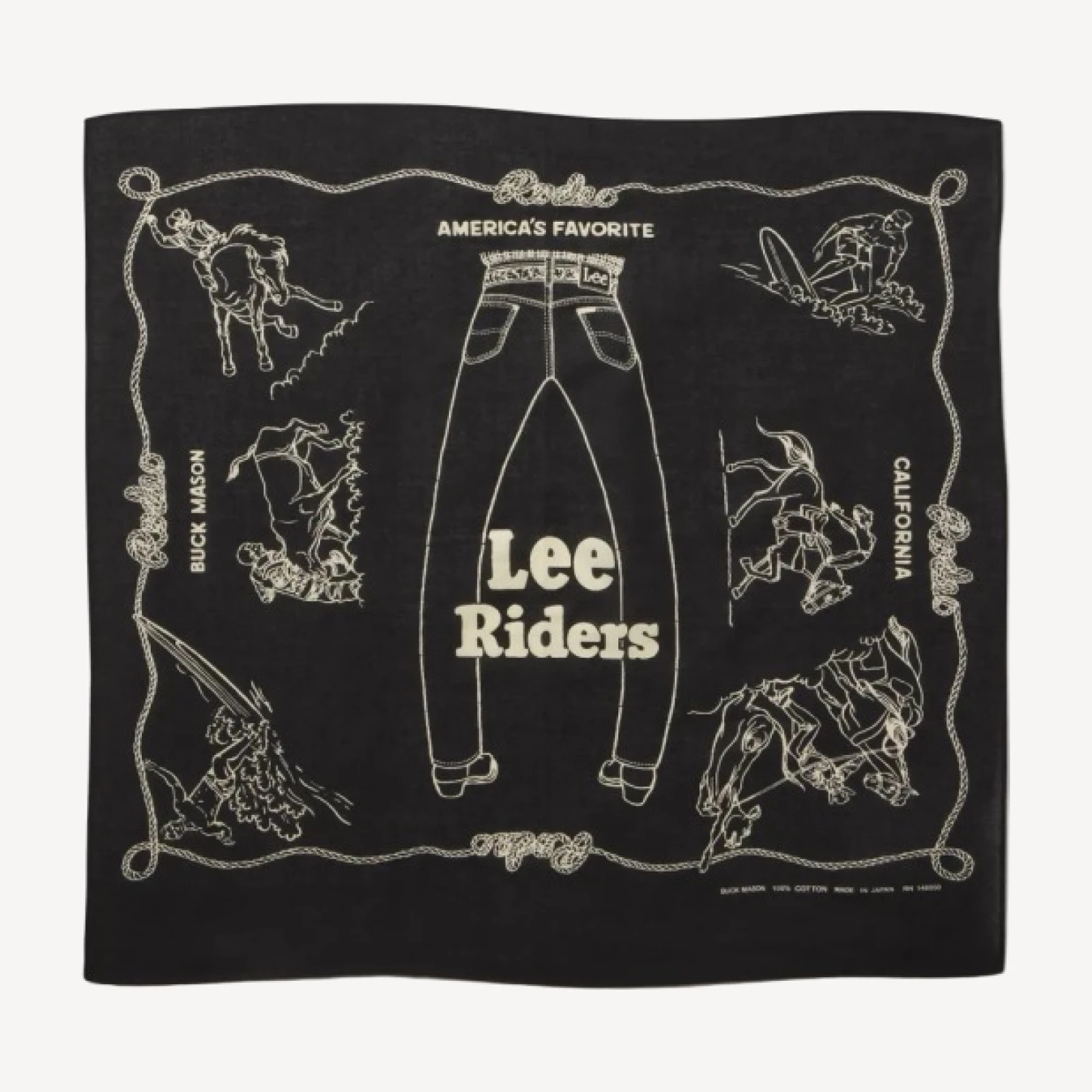 Black Lee X Buck Mason Cotton Rider's Bandana