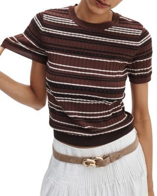 rag & bone Karina Stripe Short Sleeve Sweater