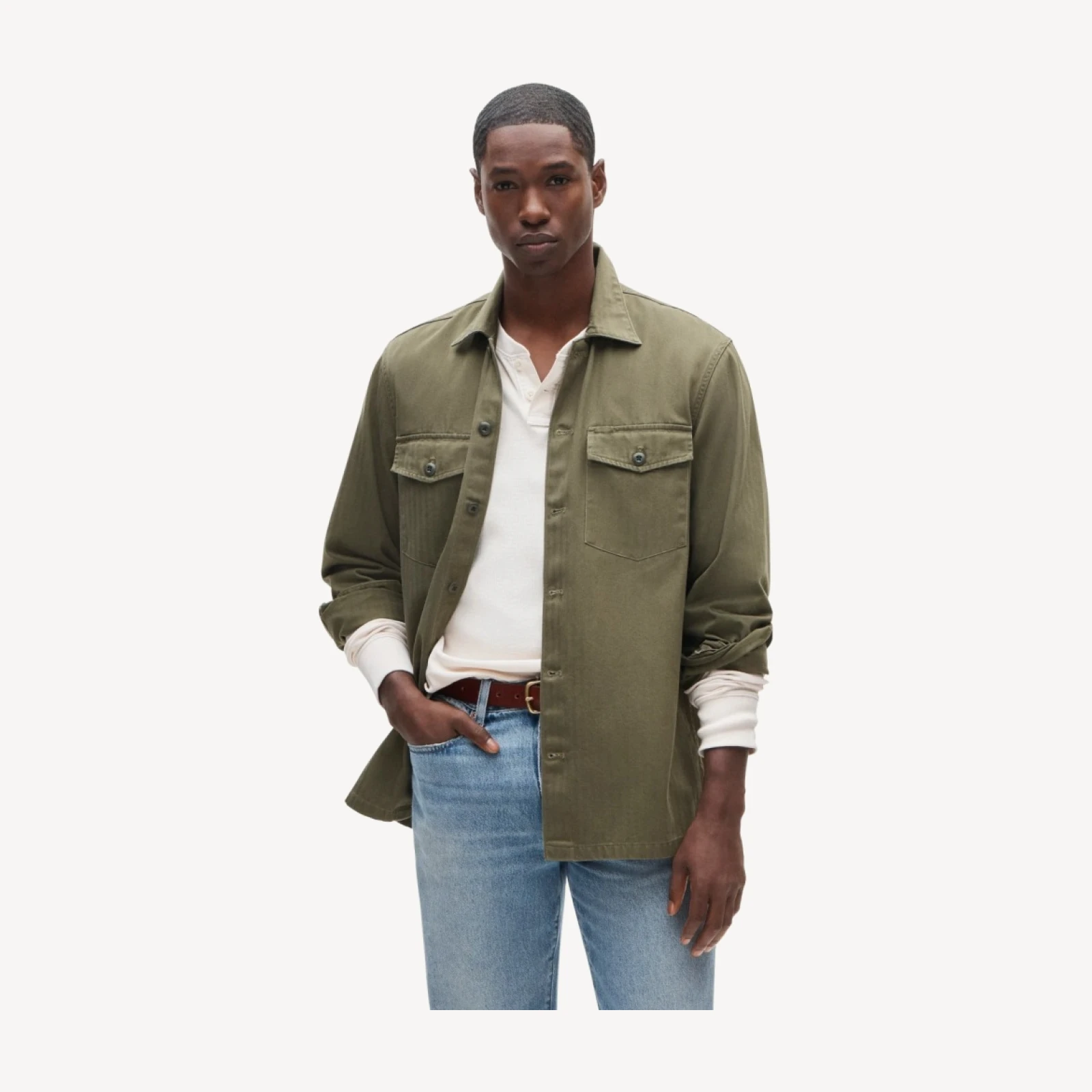 Wallace & Barnes cotton herringbone workshirt