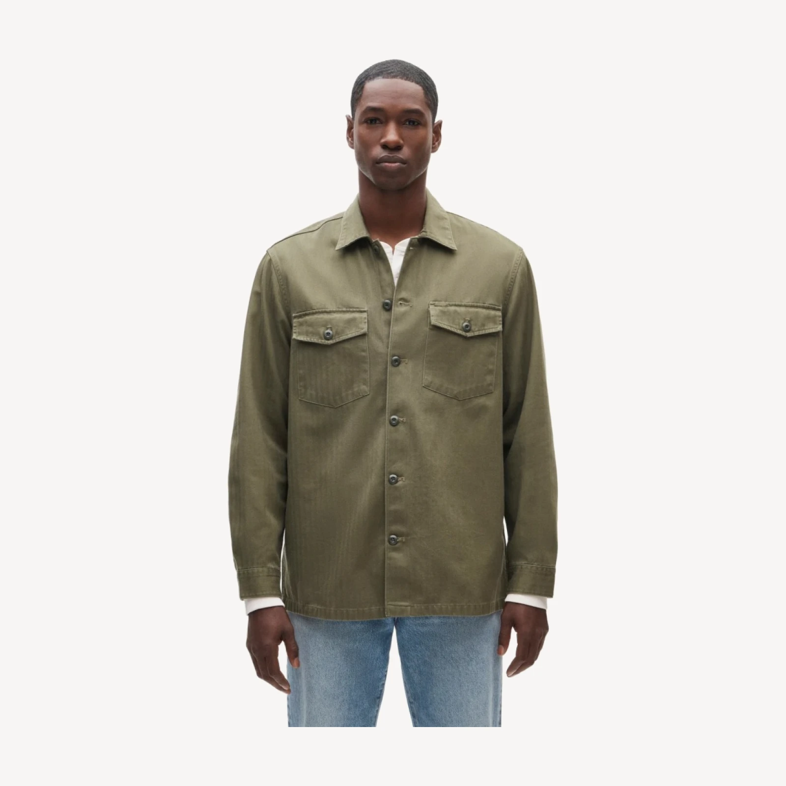 Wallace & Barnes cotton herringbone workshirt
