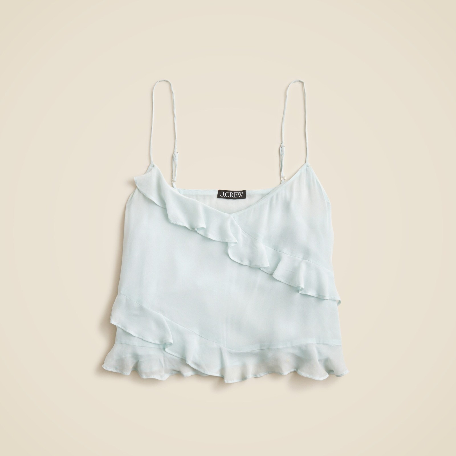 Drapey ruffle camisole in chiffon