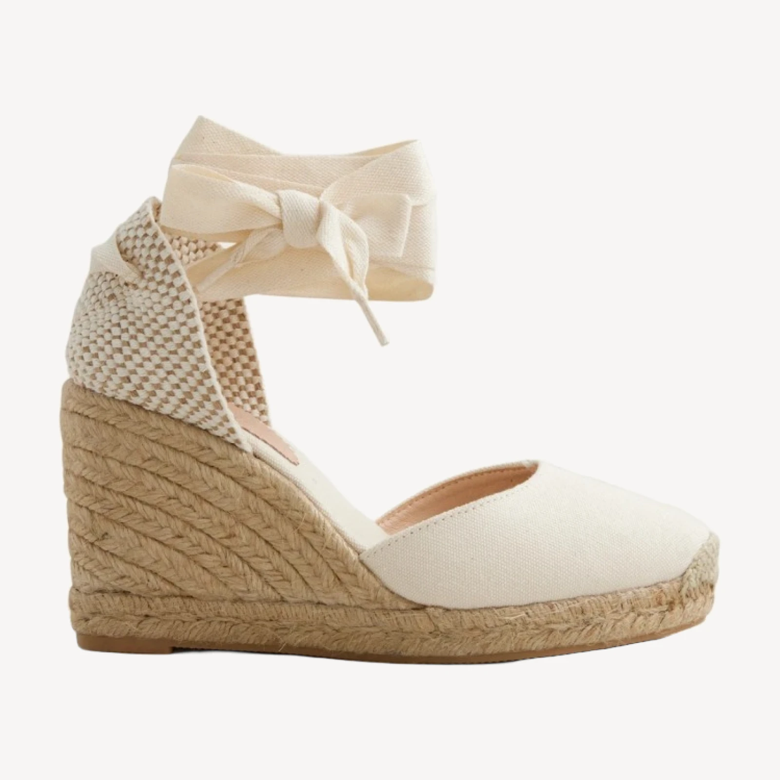 Made-in-Spain lace-up high-heel espadrilles