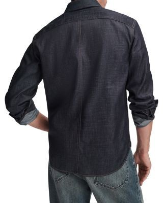 rag & bone Classic Cotton Raw Denim Button Down Shirt