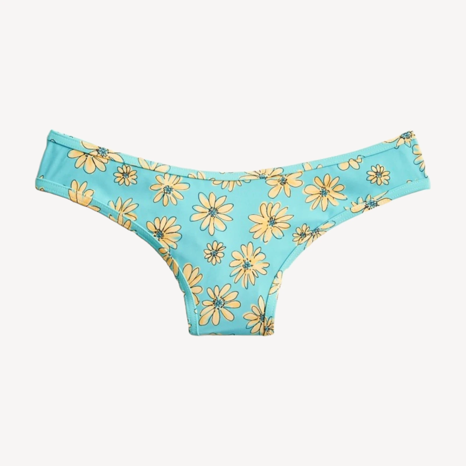 Ronnie bikini bottom in retro daisy print