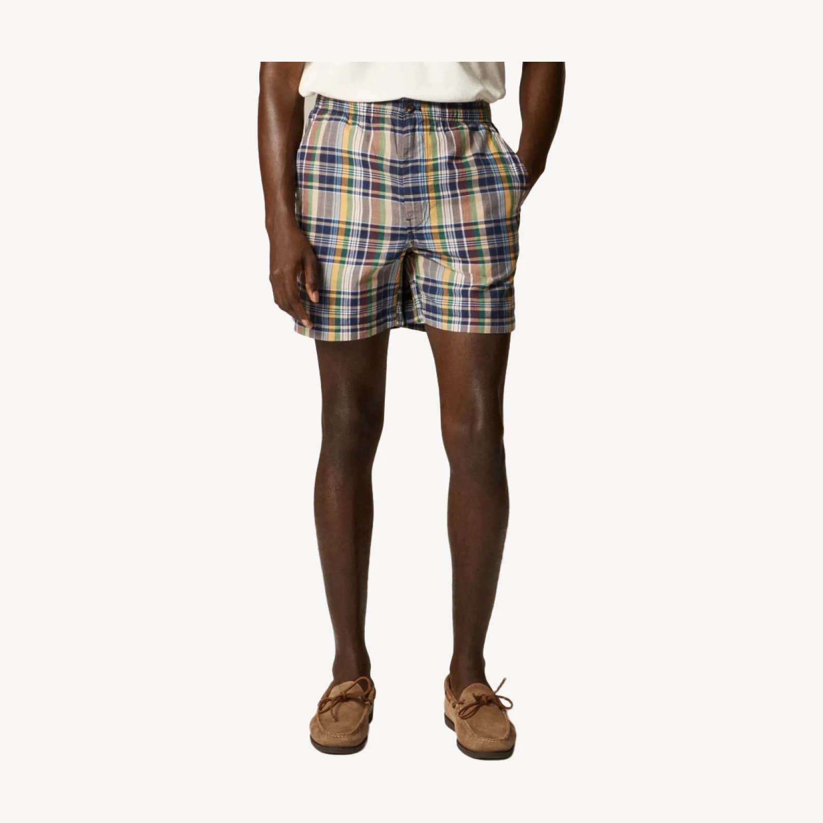 5.5" Pier short in cotton madras