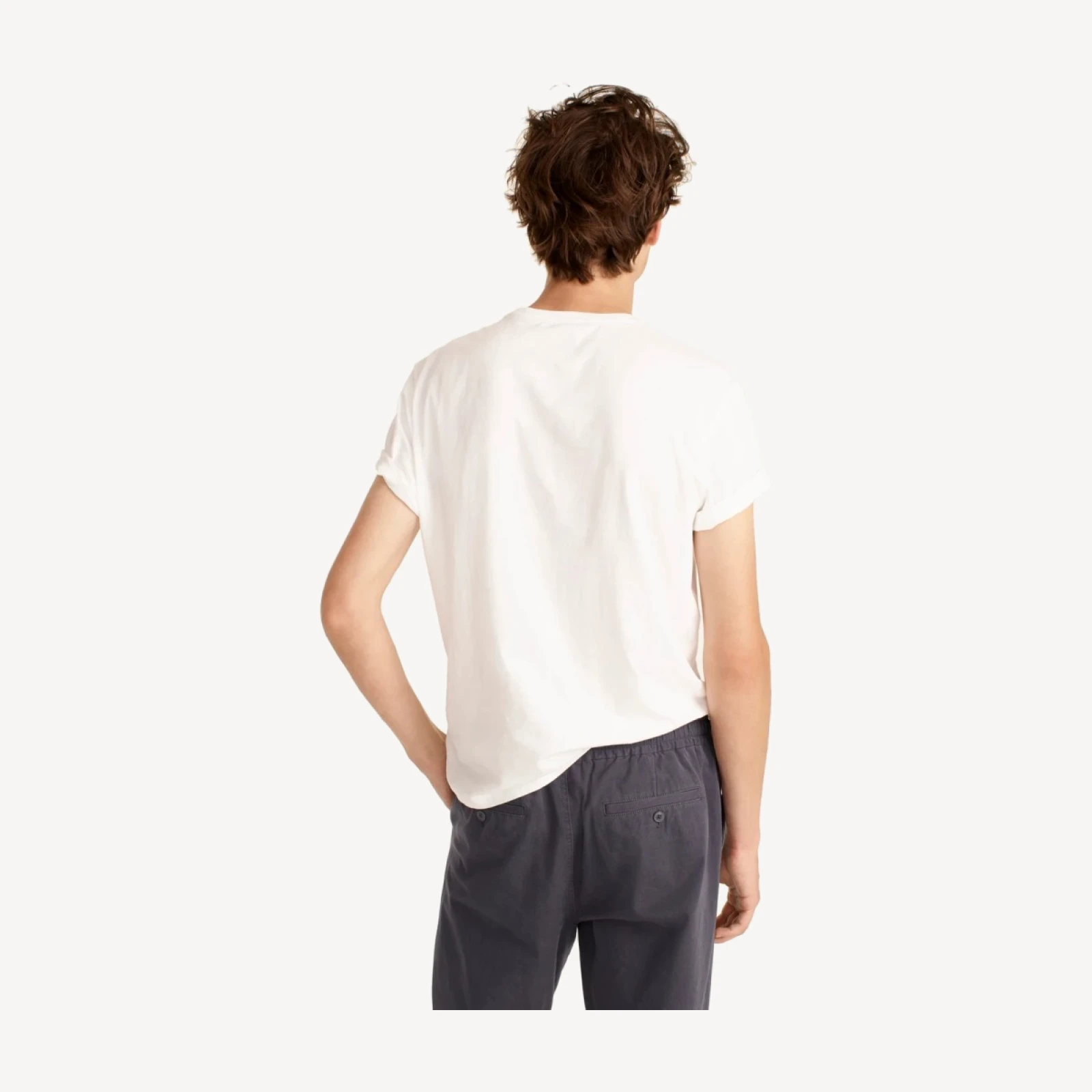 Broken-in short-sleeve pocket T-shirt