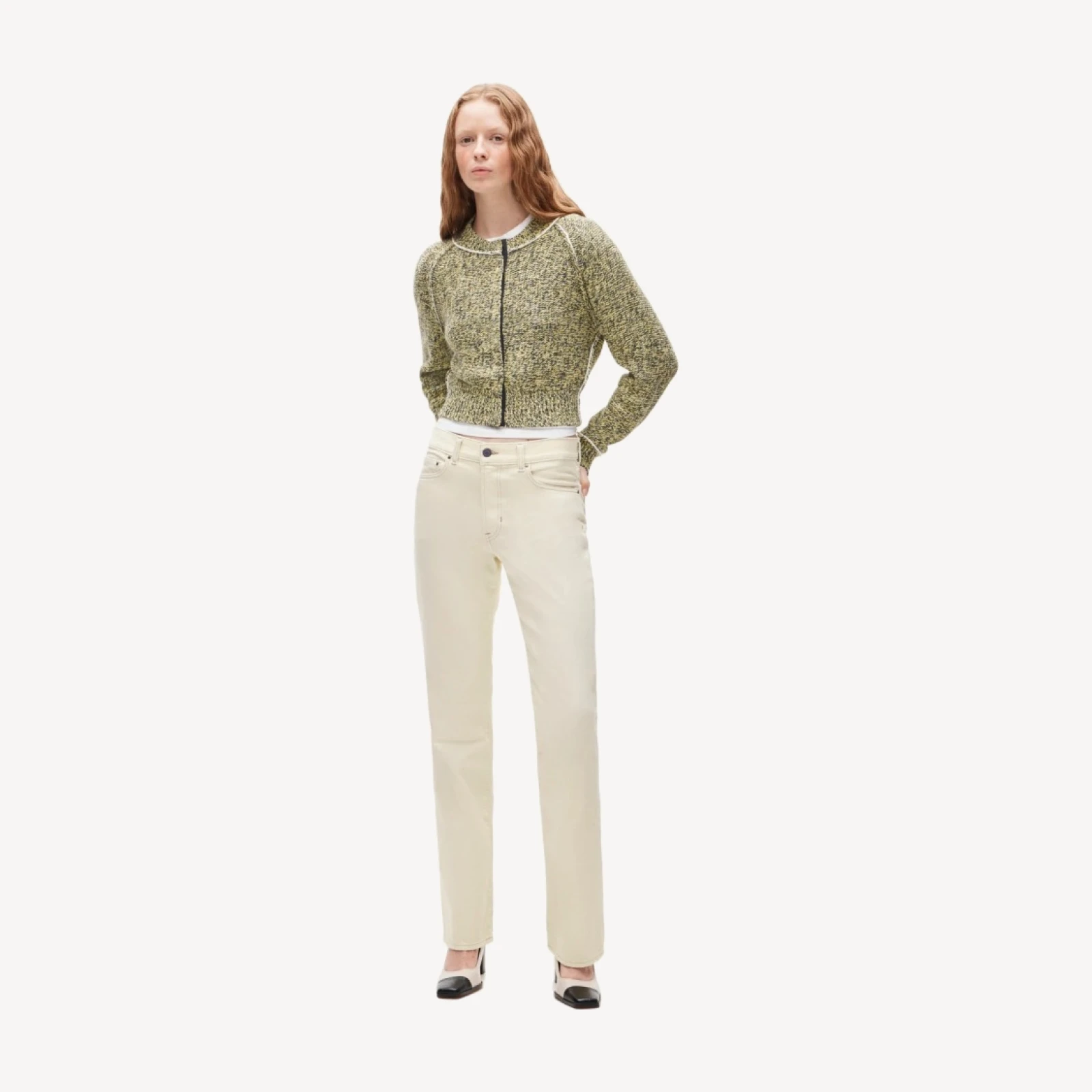 Eckhaus Latta x J.Crew marled cardigan
