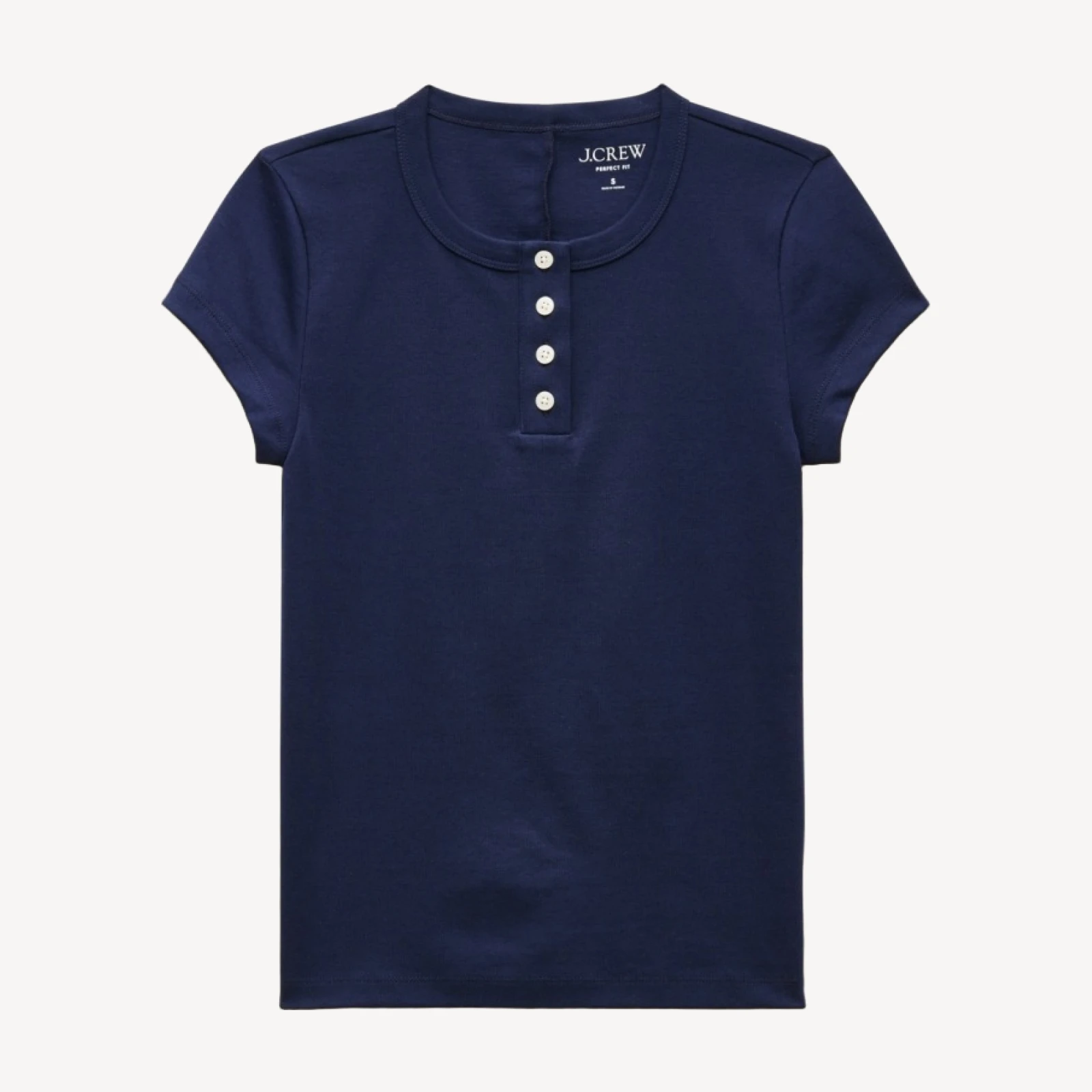 Perfect-fit short-sleeve henley