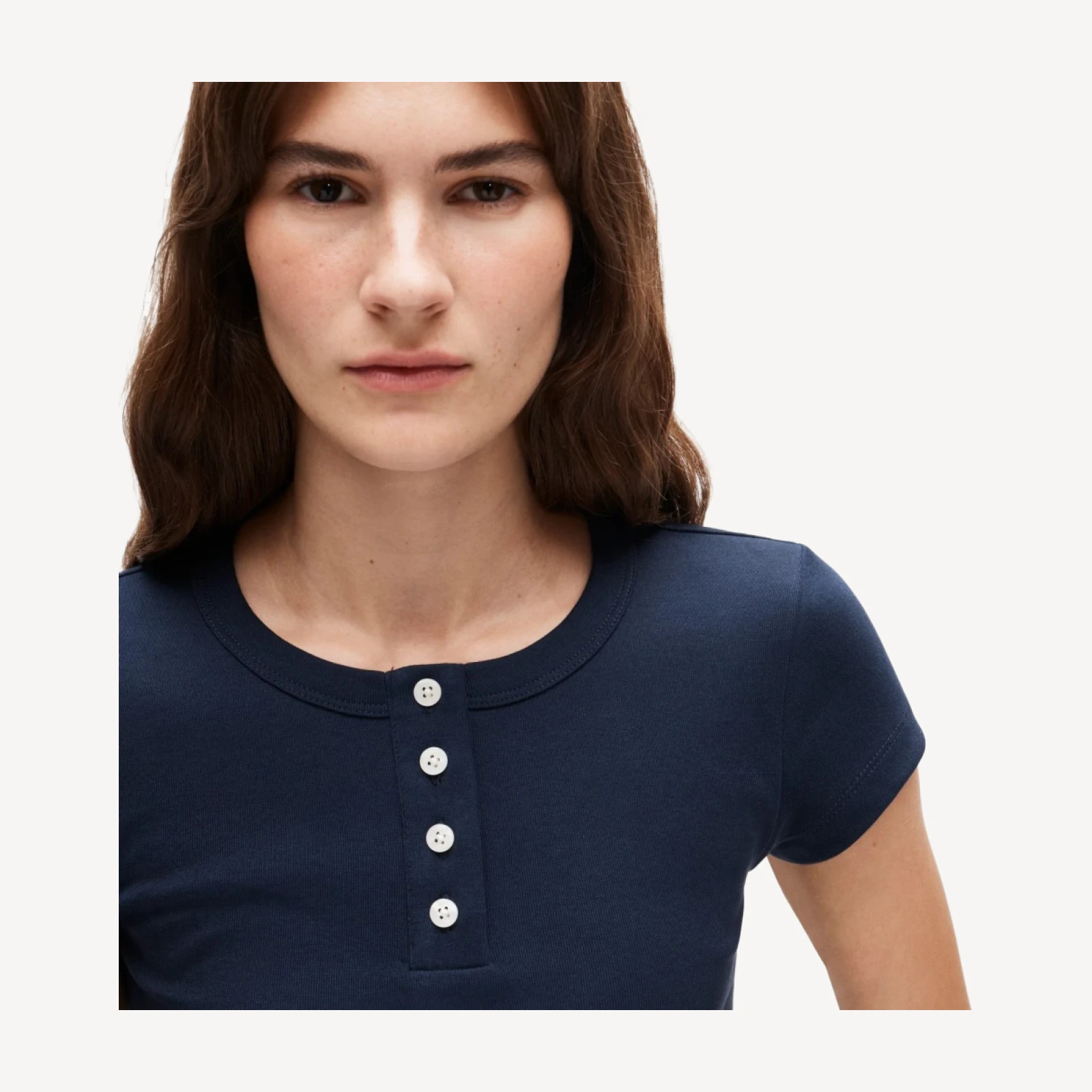 Perfect-fit short-sleeve henley