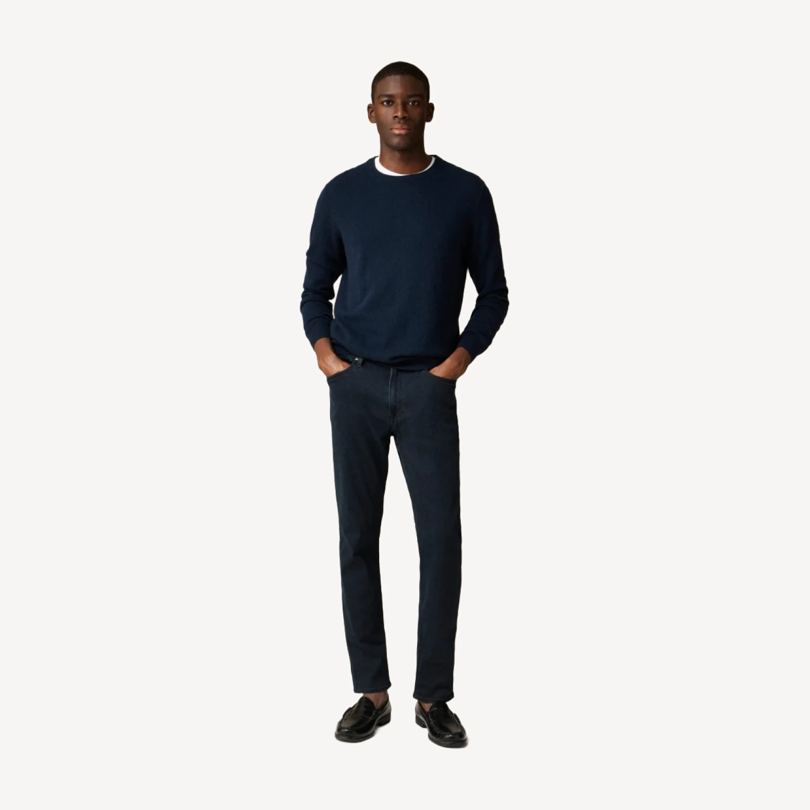 1040 Athletic Tapered-fit stretch jean in deep lake wash