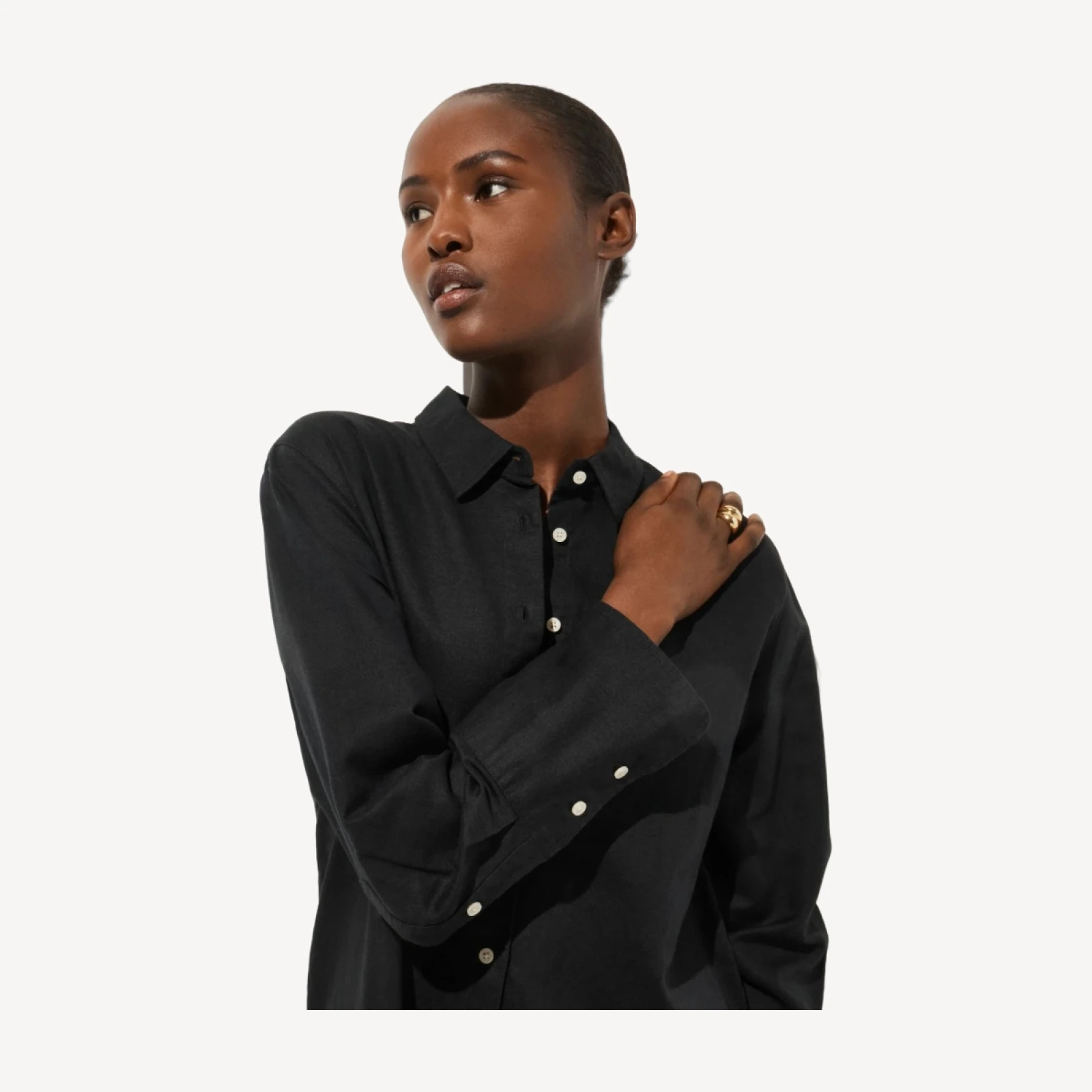 Relaxed-fit beach shirt in linen-cotton blend