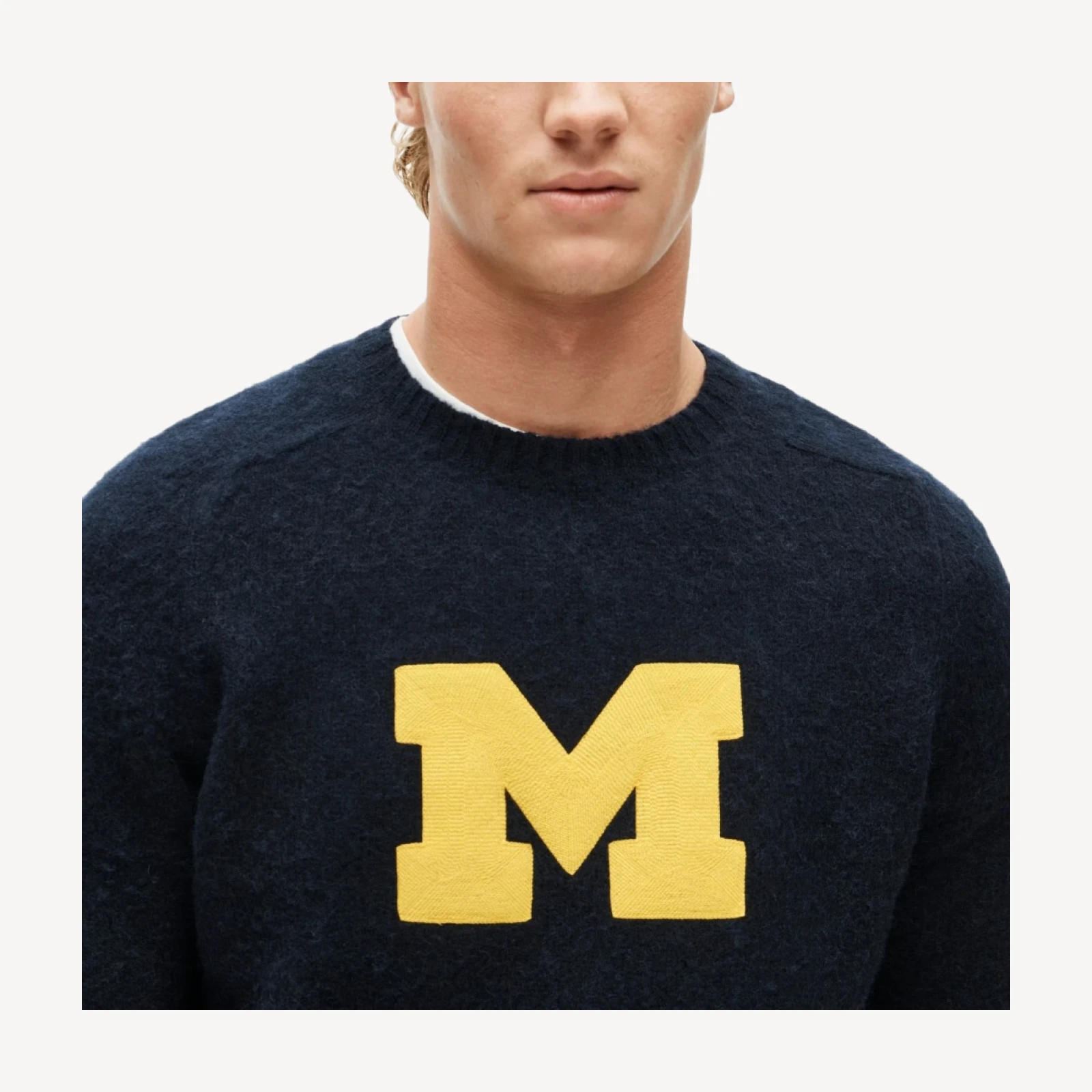 '47 x J.Crew brushed wool Michigan sweater