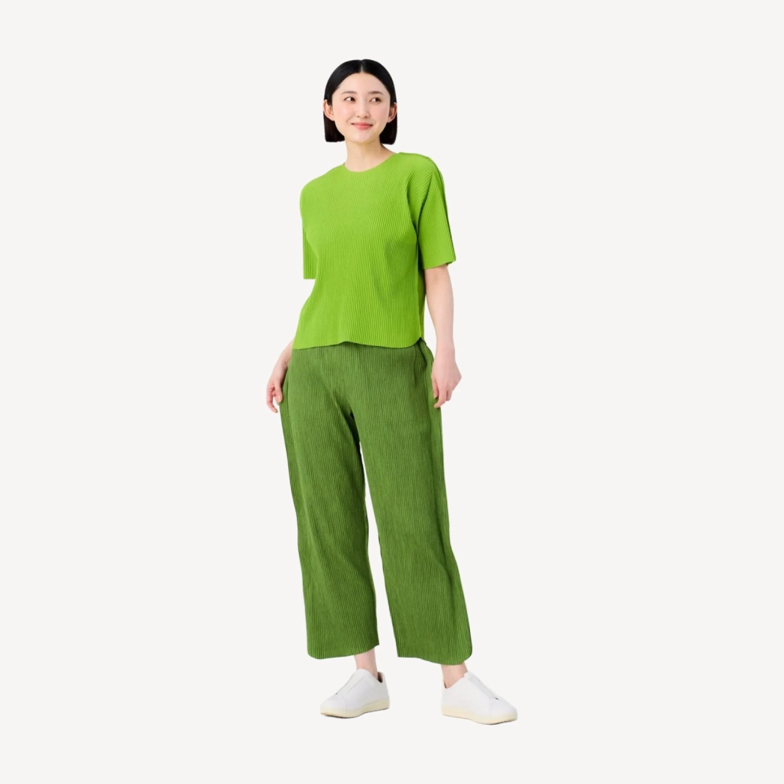 MIX FINE KNIT PLEATS BOTTOM