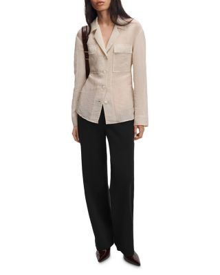 rag & bone Sonny Silk Notch Collar Blouse