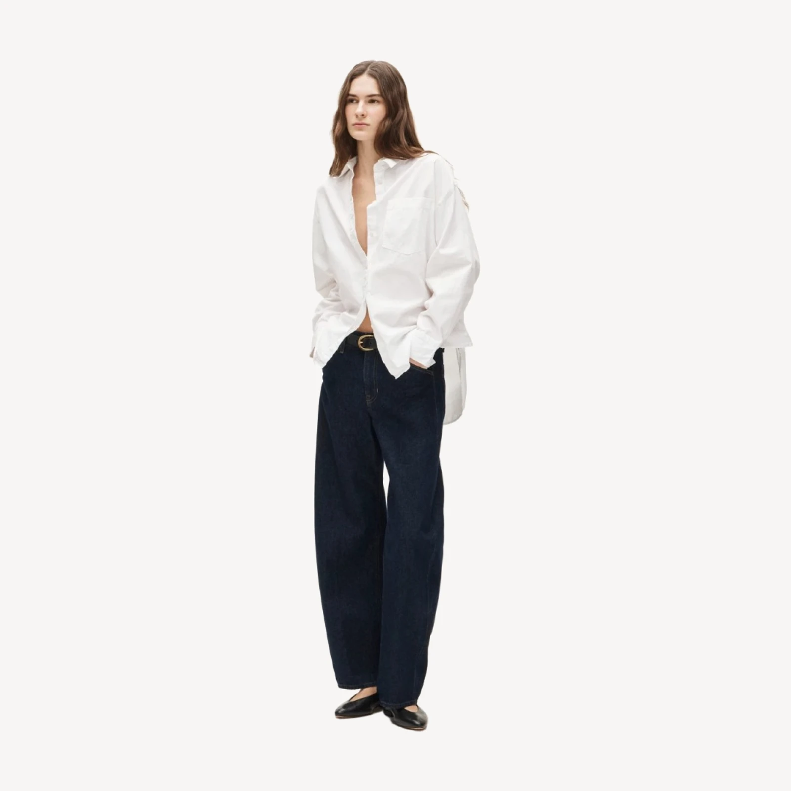Étienne oversized button-up shirt in lightweight oxford