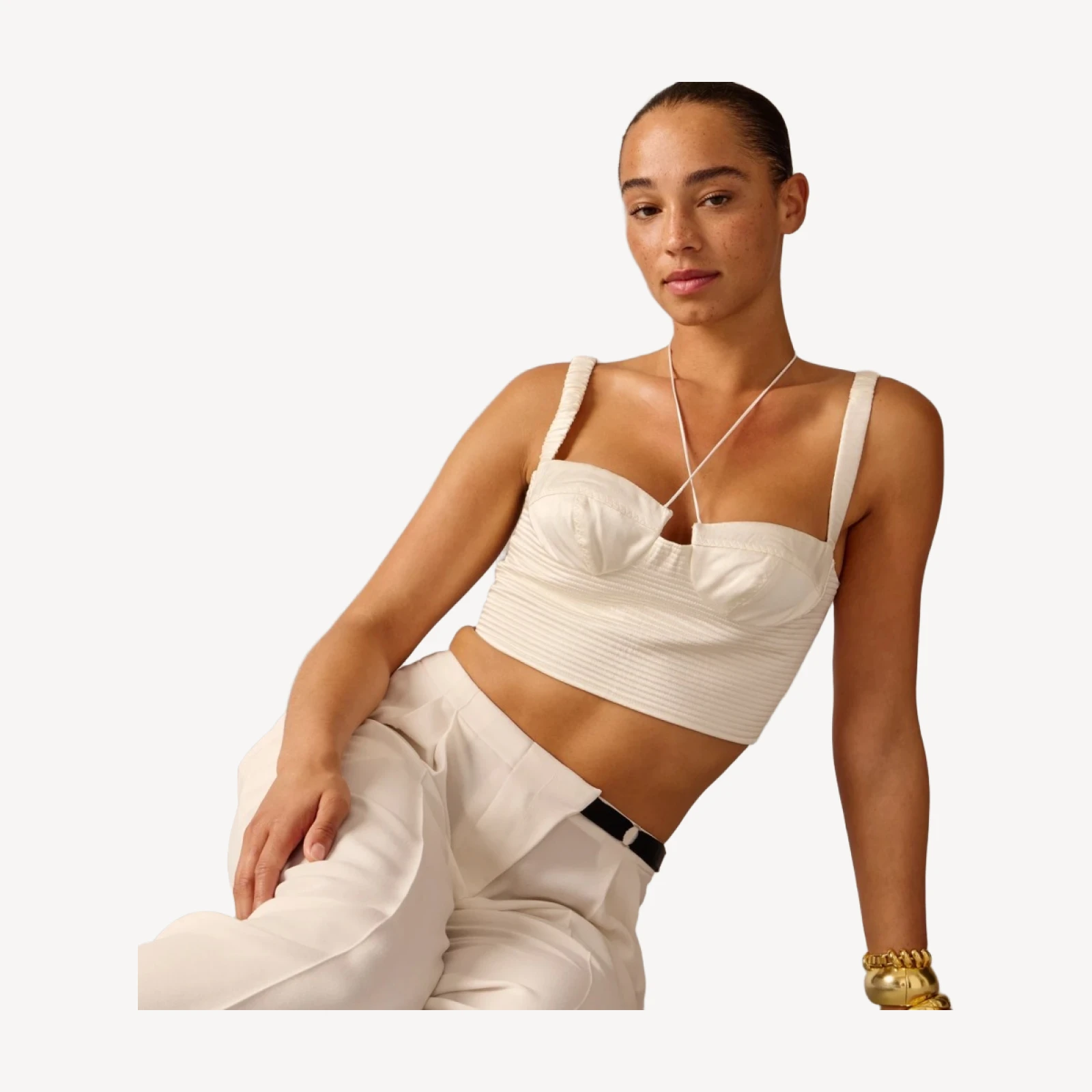 Limited-edition Anna October© X J.Crew cropped bustier top
