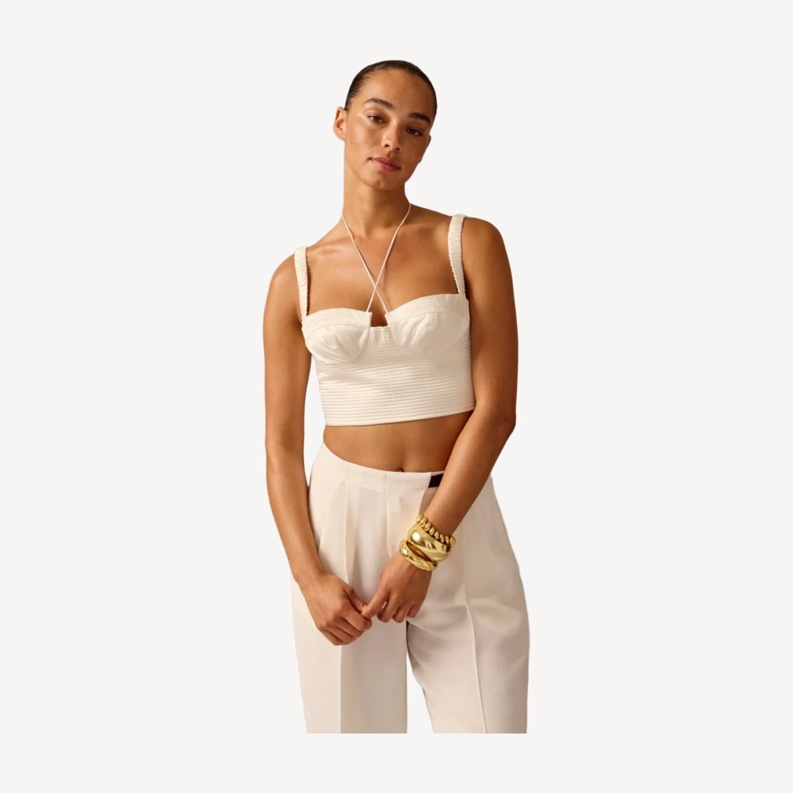 Limited-edition Anna October© X J.Crew cropped bustier top