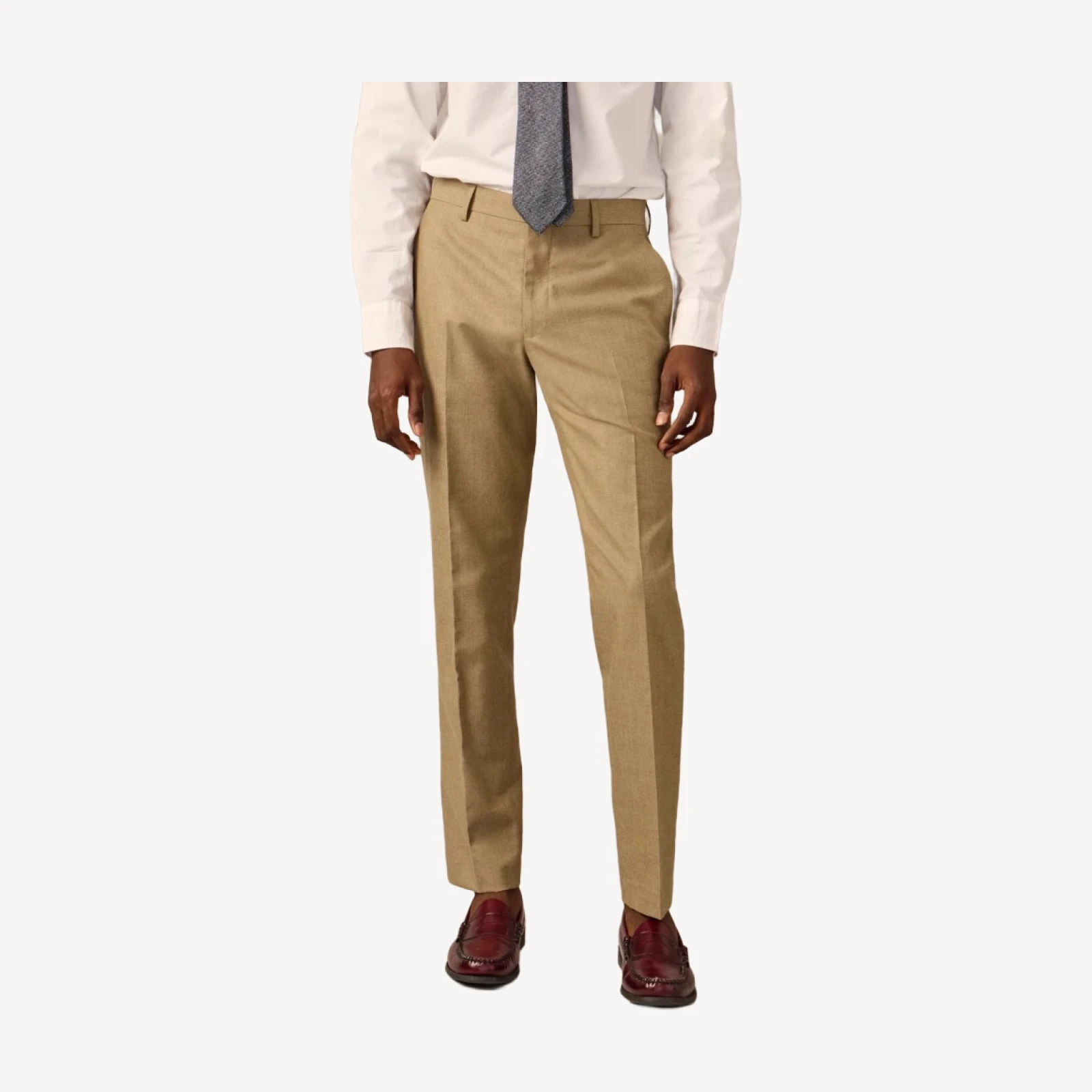 Ludlow Slim-fit suit pant in English cotton-wool blend