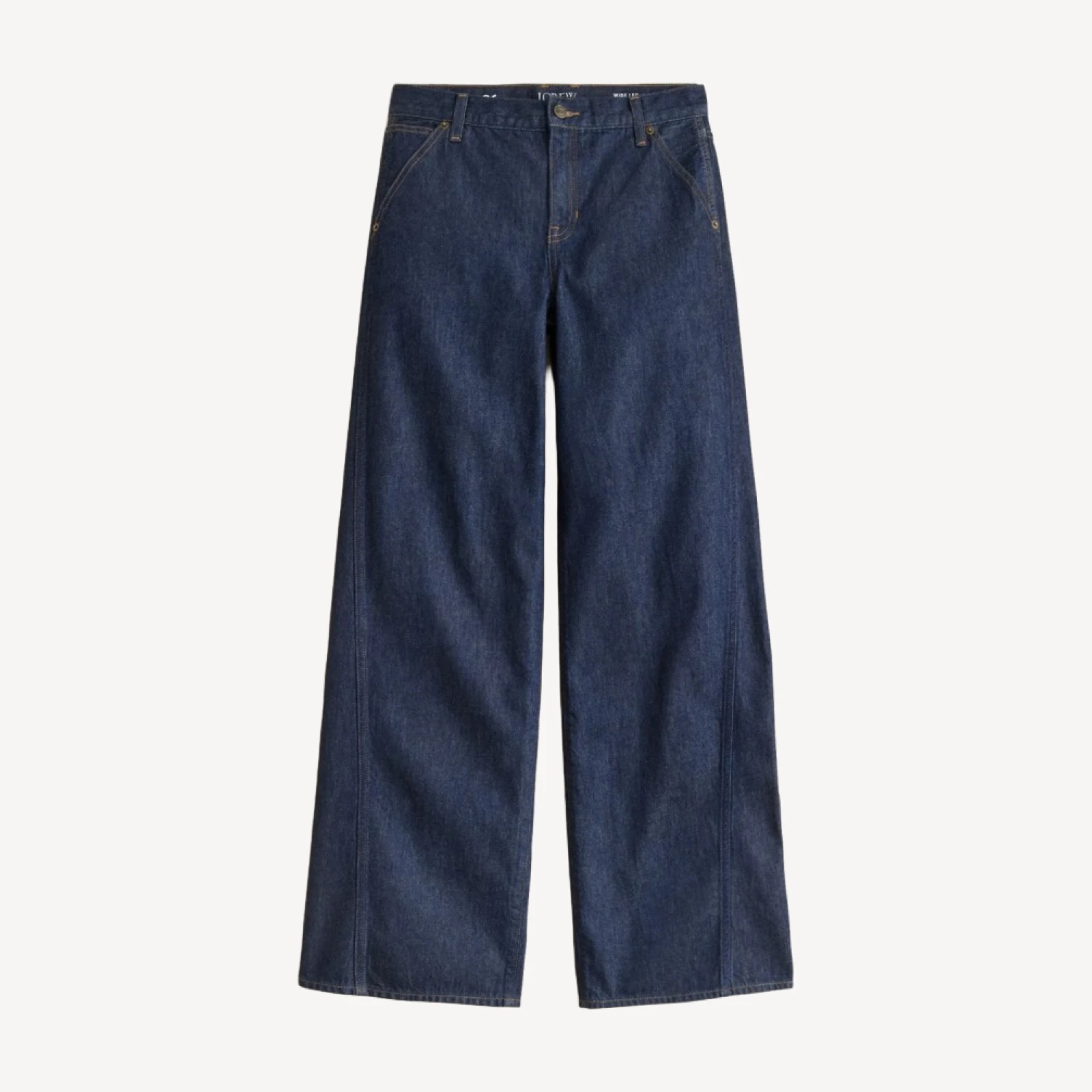 Utility low-rise wide-leg jean in Rinse wash