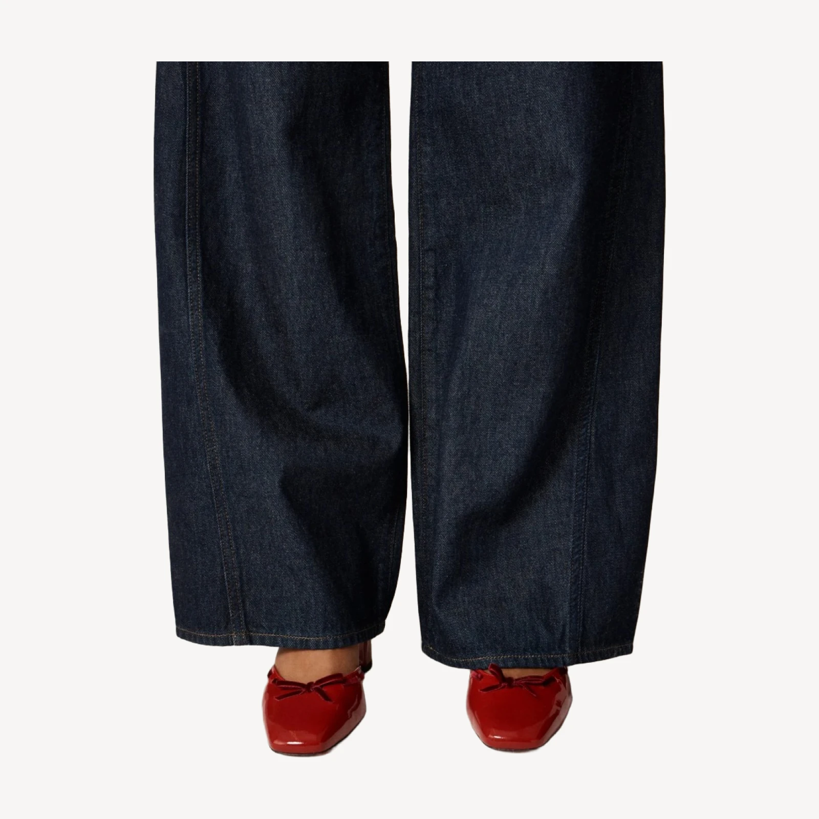 Utility low-rise wide-leg jean in Rinse wash