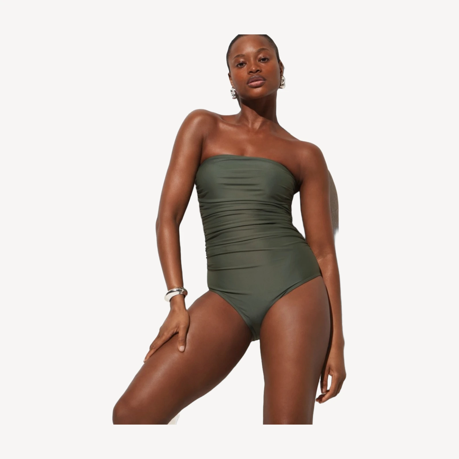 Gemma ruched bandeau one-piece