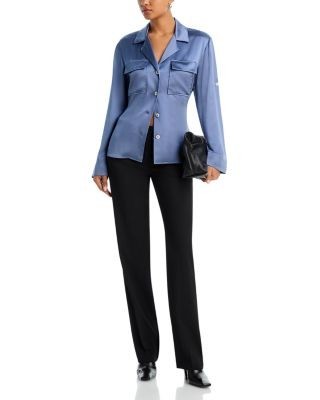 rag & bone Sonny Silk Notch Collar Blouse