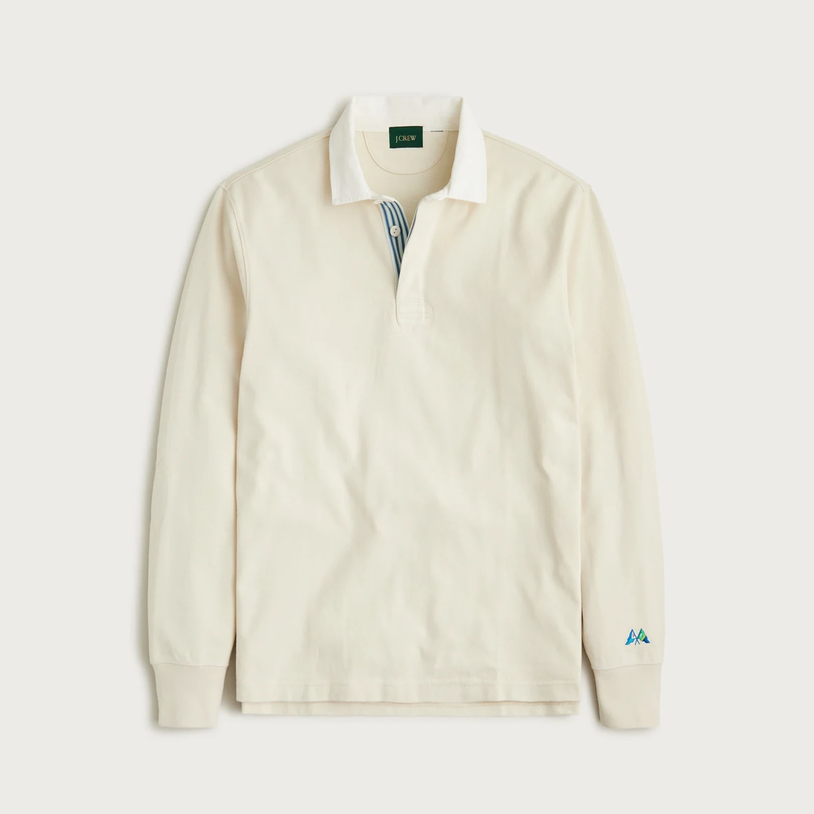 Rugby shirt with striped placket