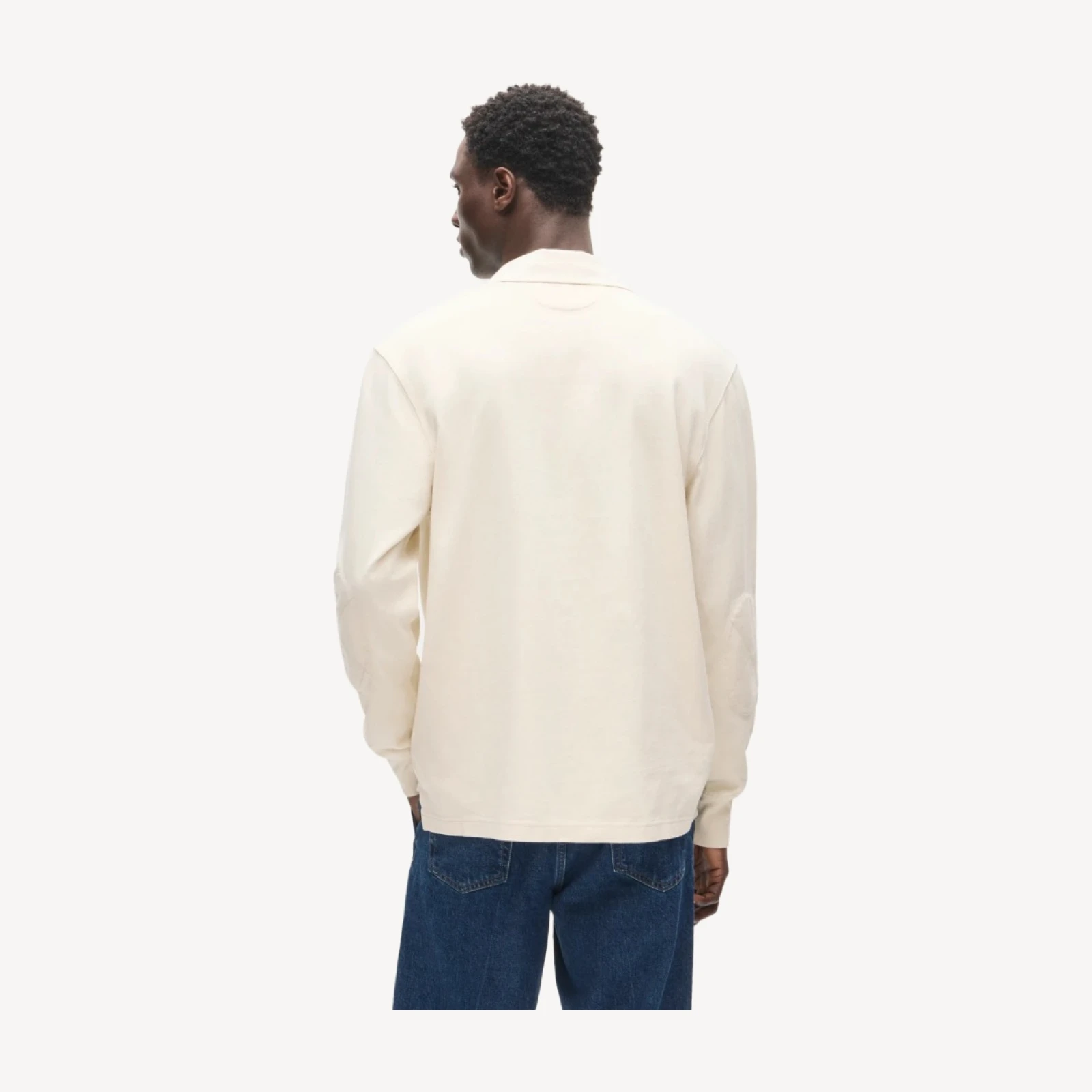 Rugby shirt with striped placket