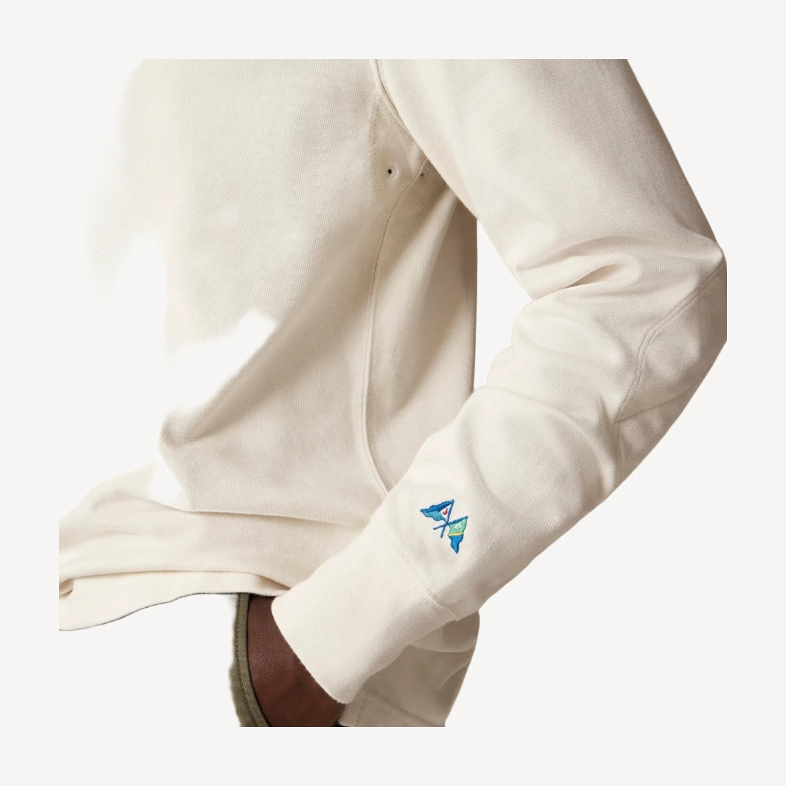 Rugby shirt with striped placket