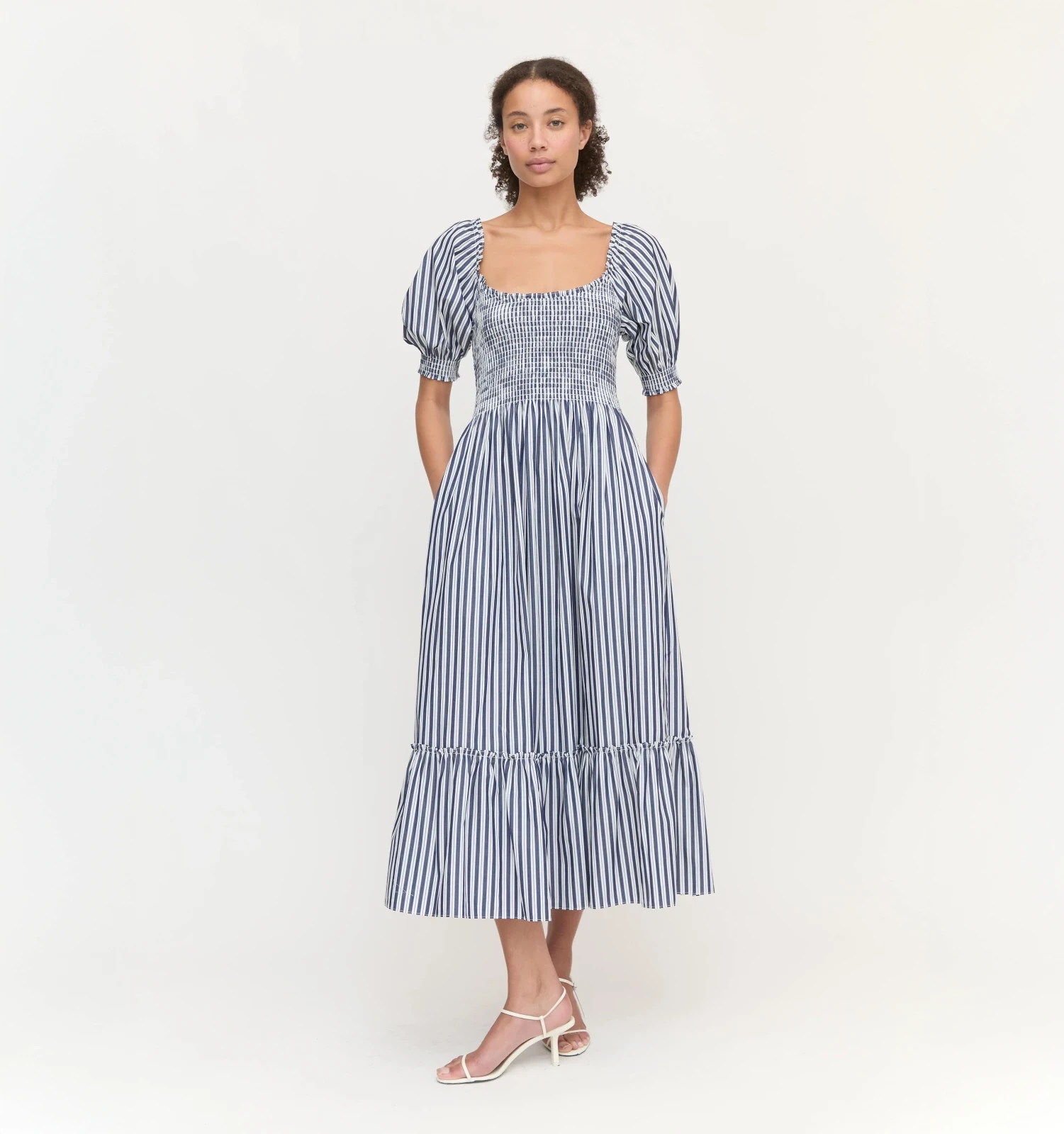 The Louisa Nap Dress - Navy Stripe