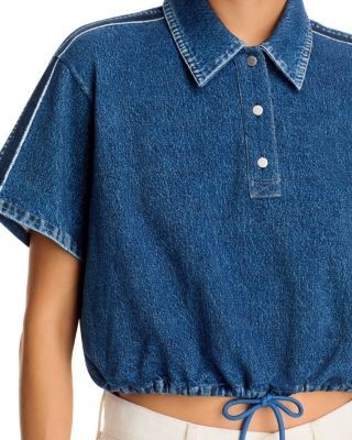 rag & bone Miramar Cotton Tie Hem Polo Shirt