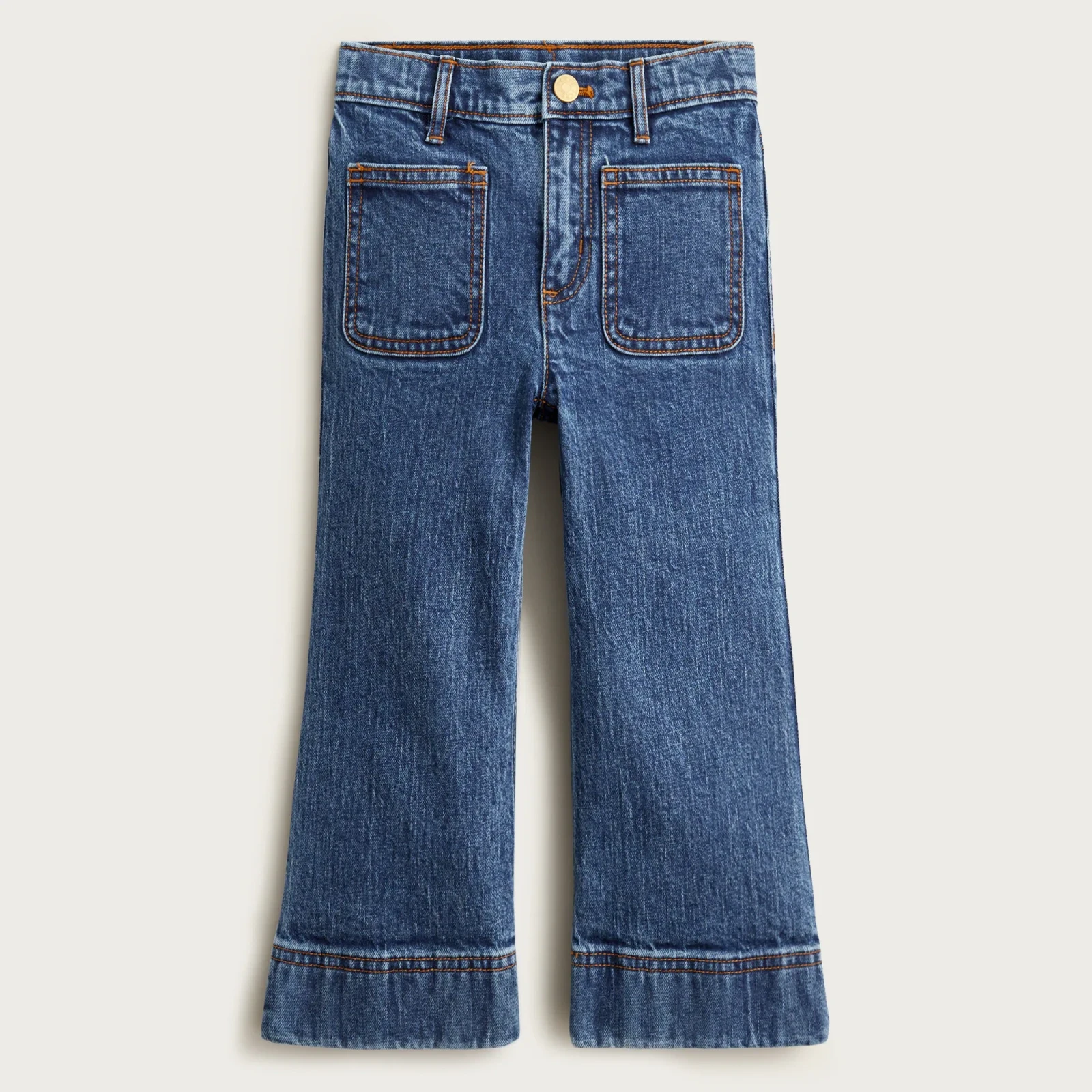 Girls' Sailor stretch denim trouser
