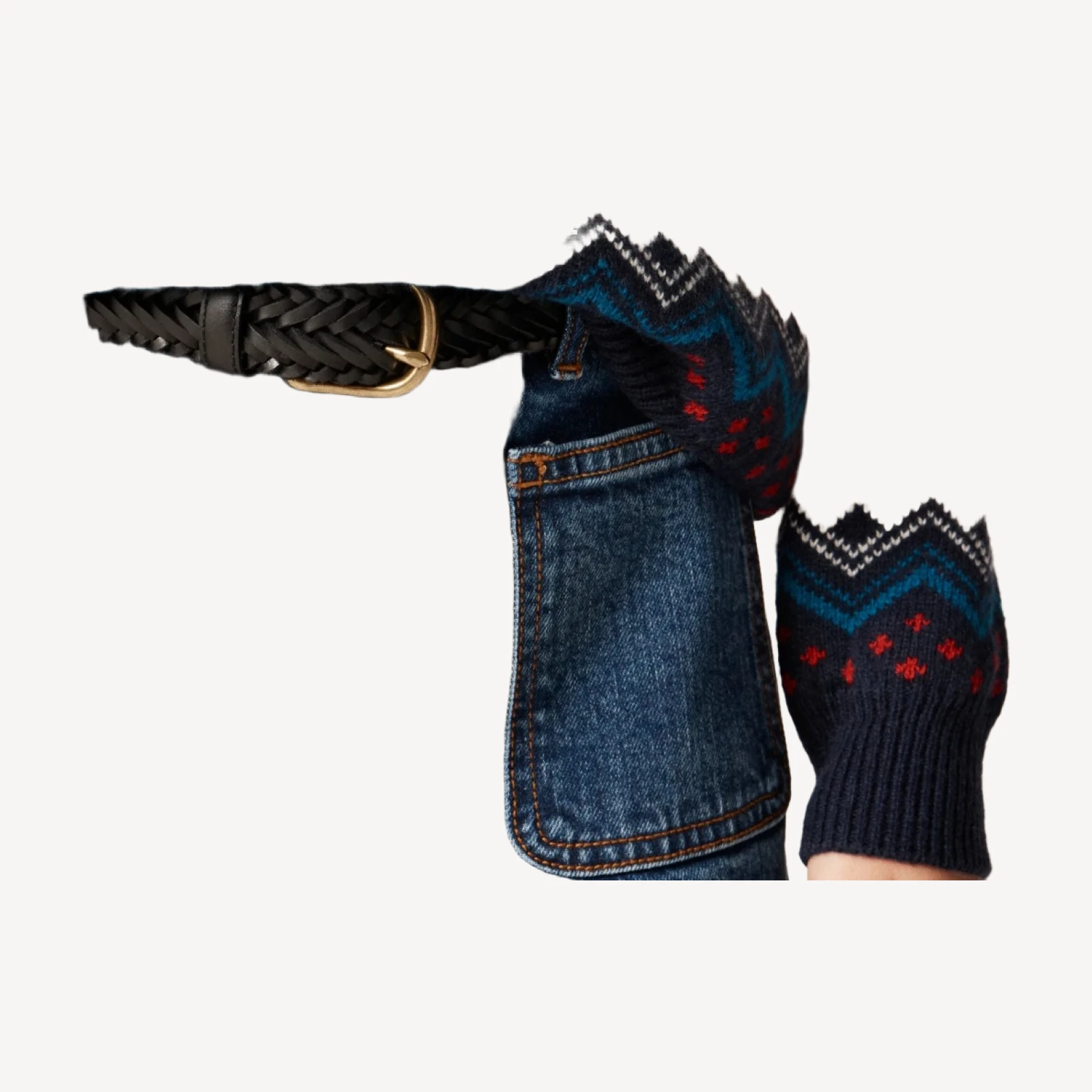 Girls' Sailor stretch denim trouser