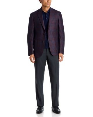 The Men's Store at Bloomingdale's Loro Piana Fabric Wool, Silk & Cashmere Plaid Unstructured Regular Fit Sport Coat - Exclusive