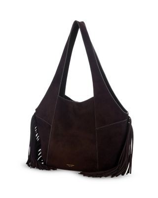rag & bone Brayton Medium Fringed Suede Hobo Bag