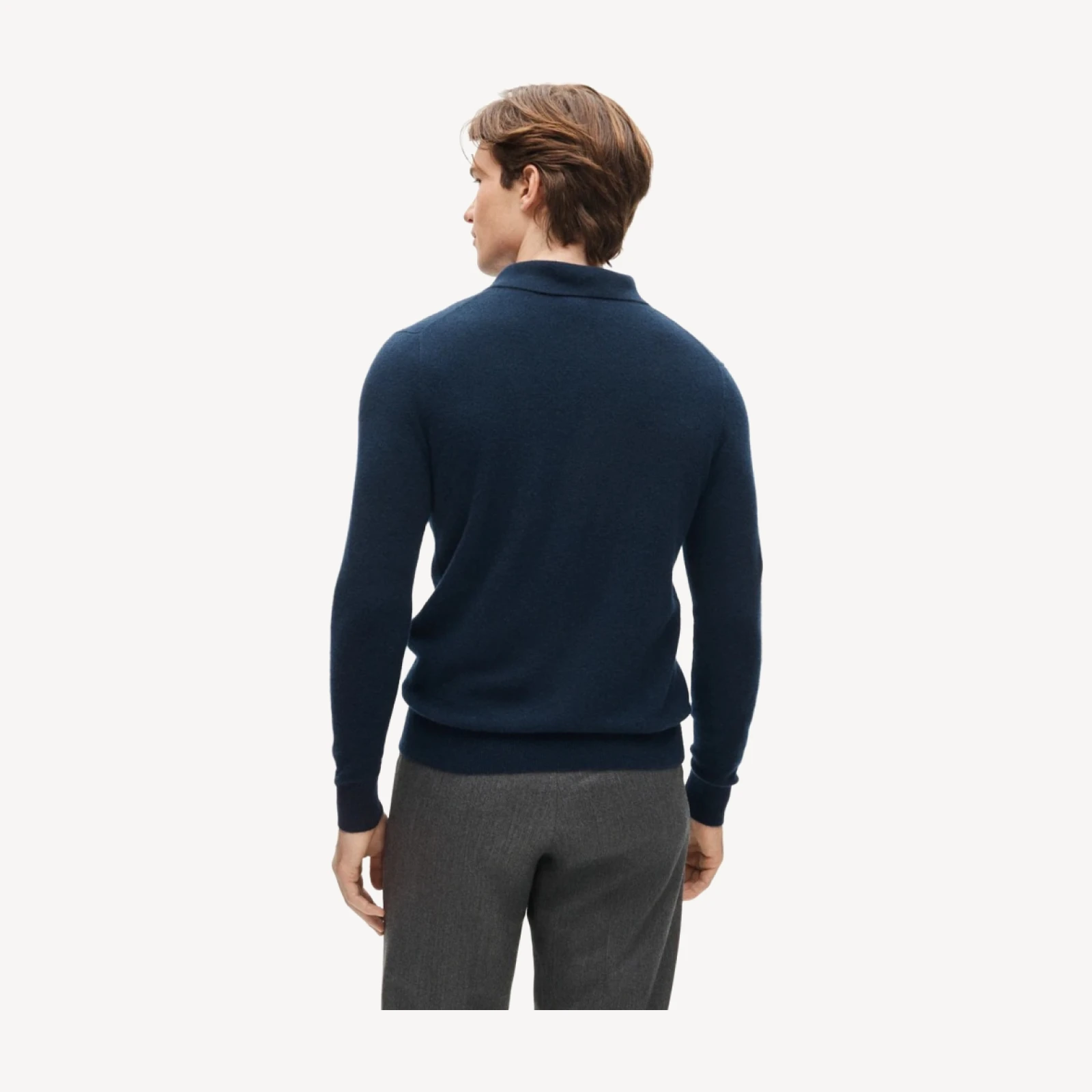 Cashmere collared sweater-polo