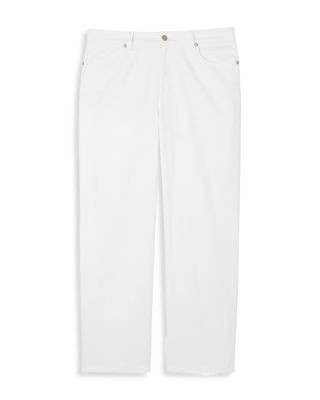 Eileen Fisher High Rise Straight Ankle Jeans in White