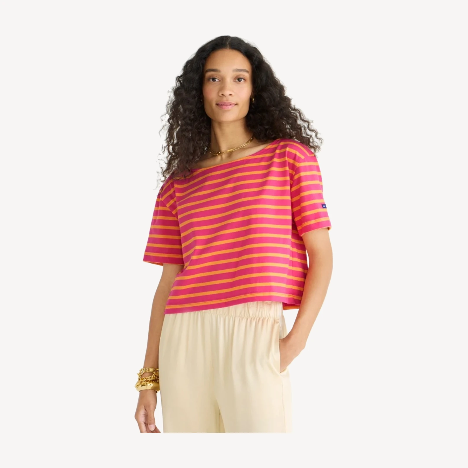 Saint James® X J.Crew cropped boatneck T-shirt