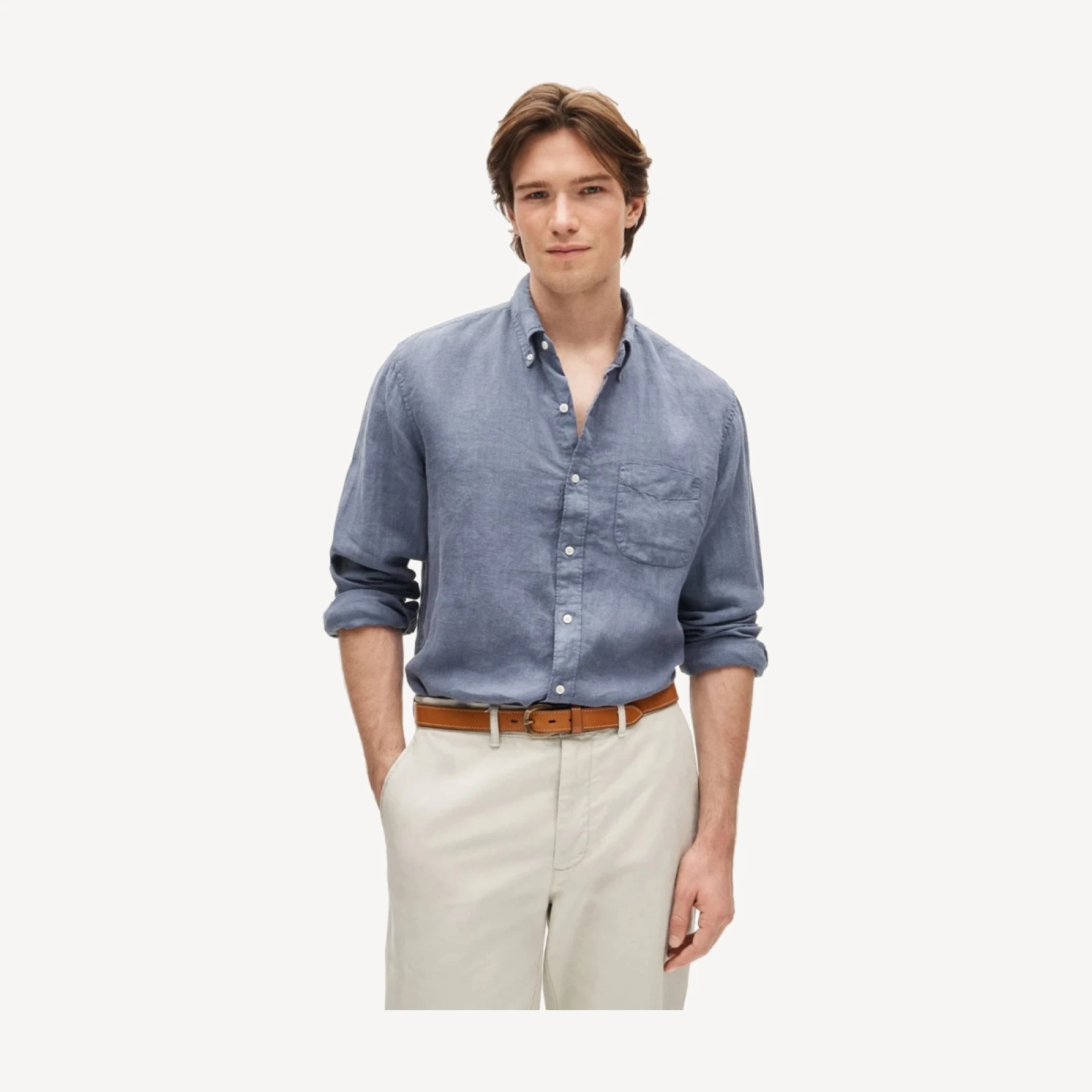 Baird McNutt garment-dyed Irish linen shirt