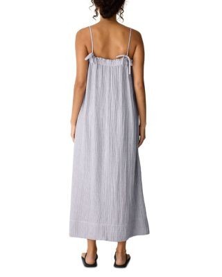 Eileen Fisher Striped Cotton Gauze Maxi Cami Dress