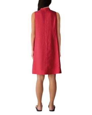 Eileen Fisher Split V Neck Linen Dress