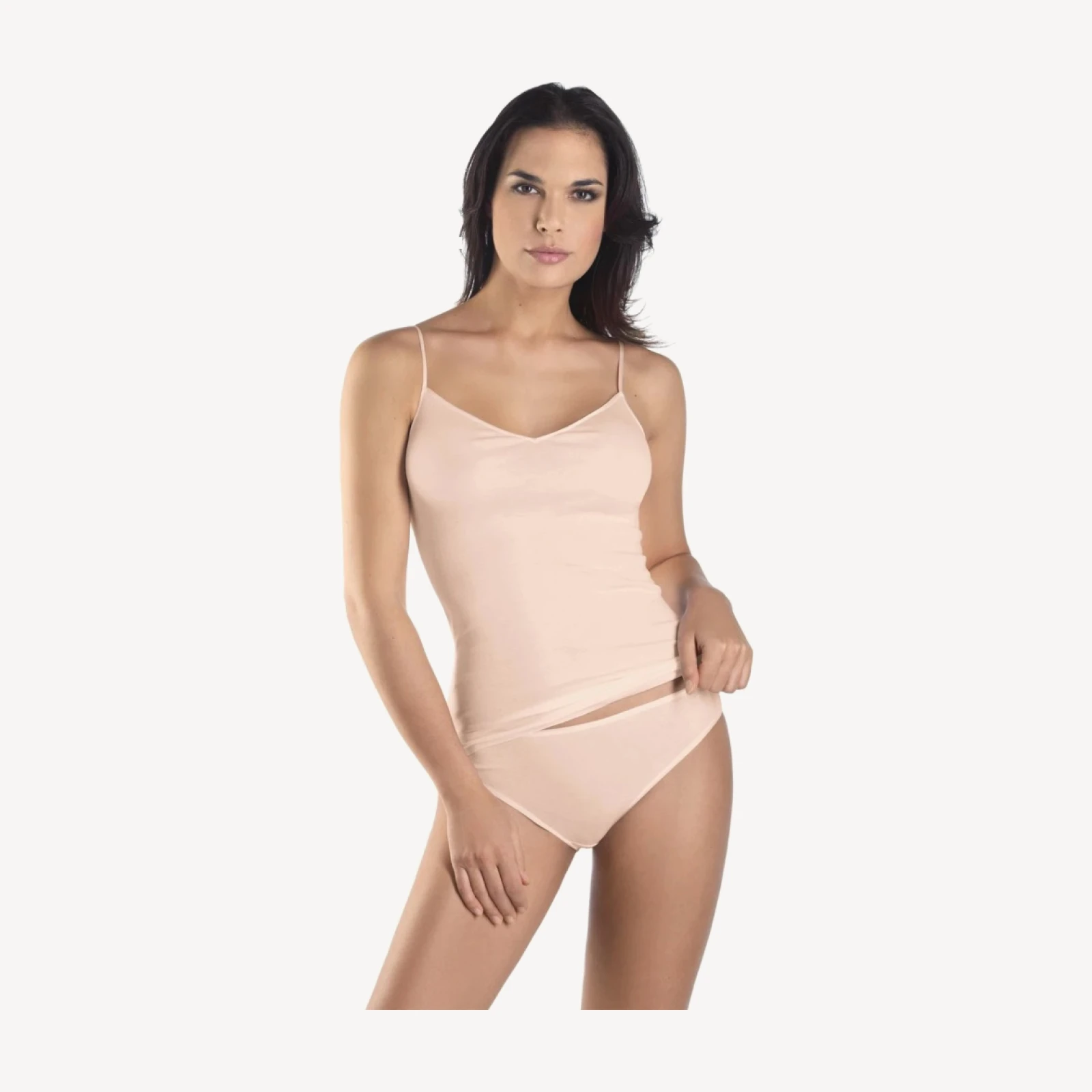 HANRO® cotton seamless V-neck camisole