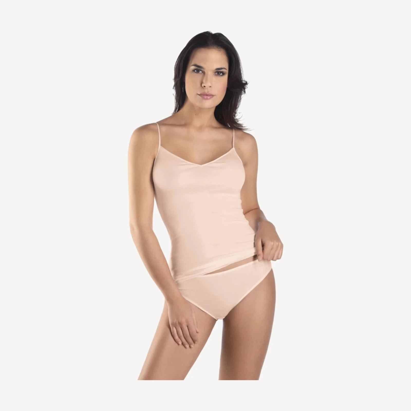 HANRO® cotton seamless V-neck camisole