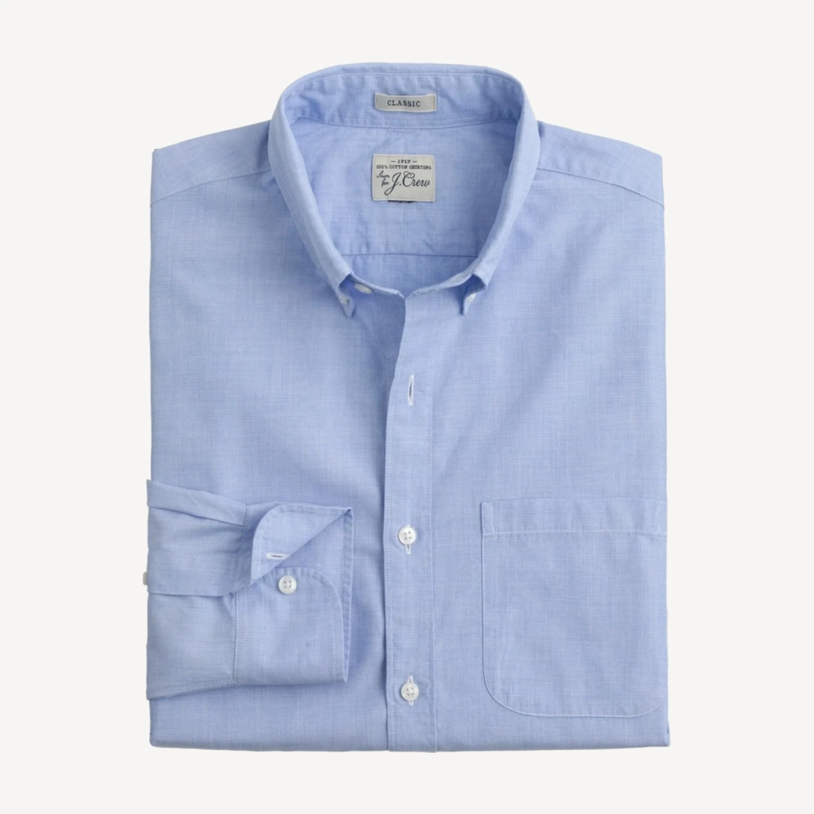 Secret Wash shirt in end-on-end cotton