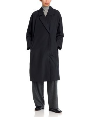 Eileen Fisher Light Cotton & Nylon Padded Trench Coat