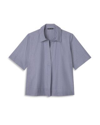 Eileen Fisher Classic Collar Short Sleeve Top