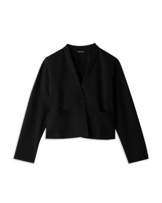 Eileen Fisher Flex Ponte High Collar Cropped Jacket