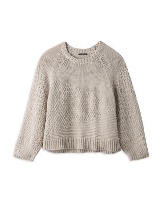 Eileen Fisher Cotton Textured Crewneck Sweater