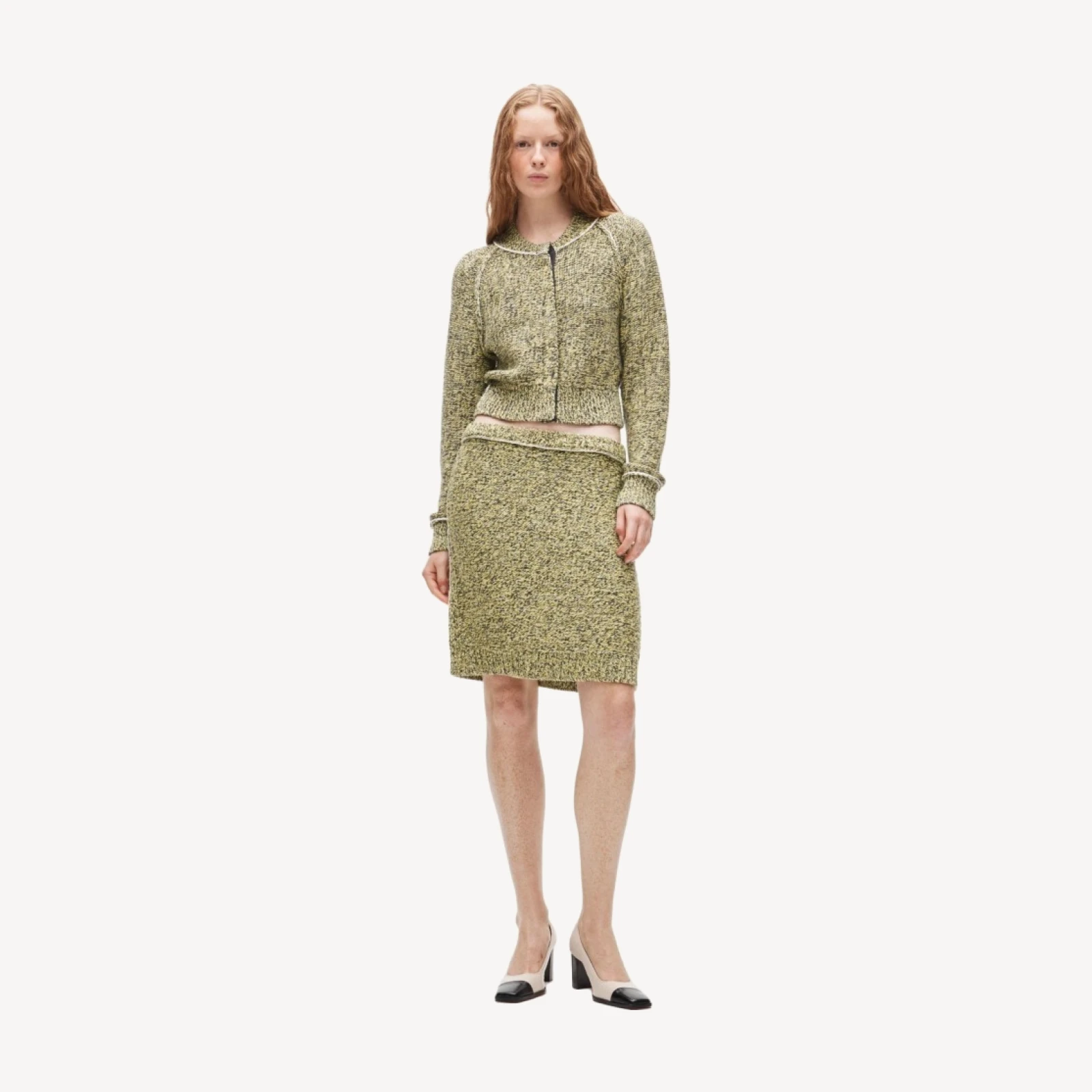 Eckhaus Latta x J.Crew marled sweater-skirt