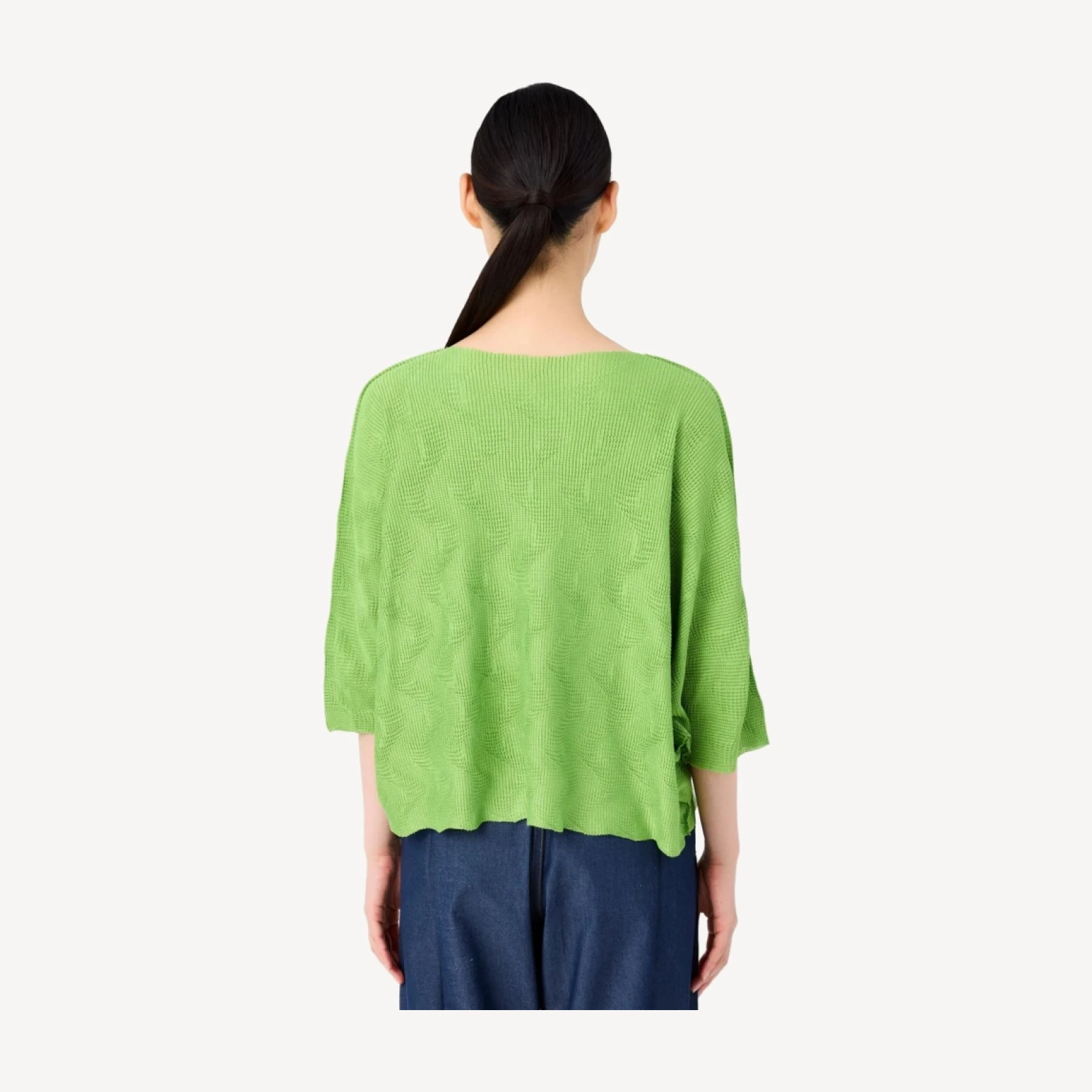 WAVE KNIT STRETCH PLEATS